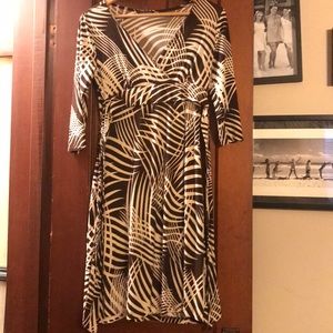 Brown and cream dress